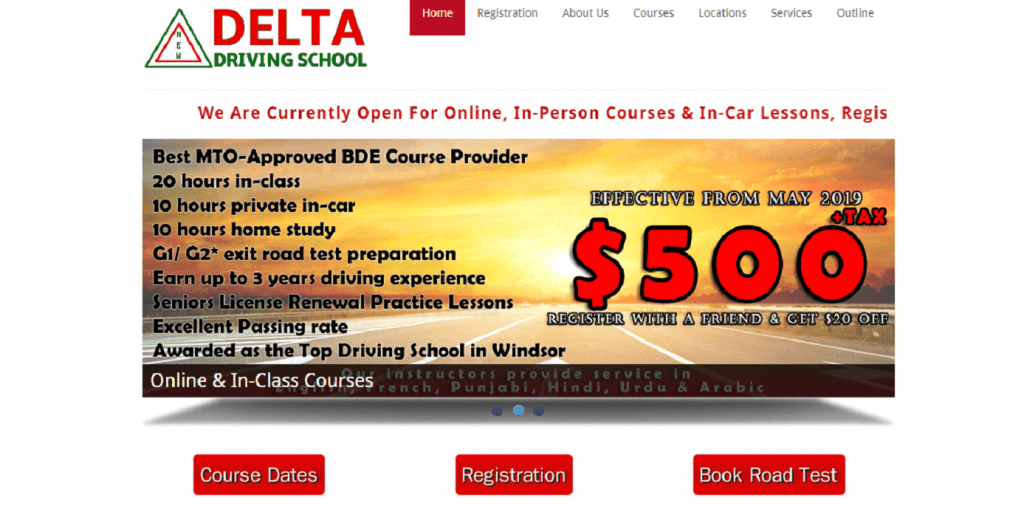 delta driving school windsor